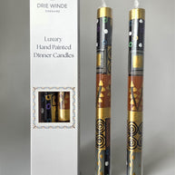HAND PAINTED TAPER CANDLES - EARTHY