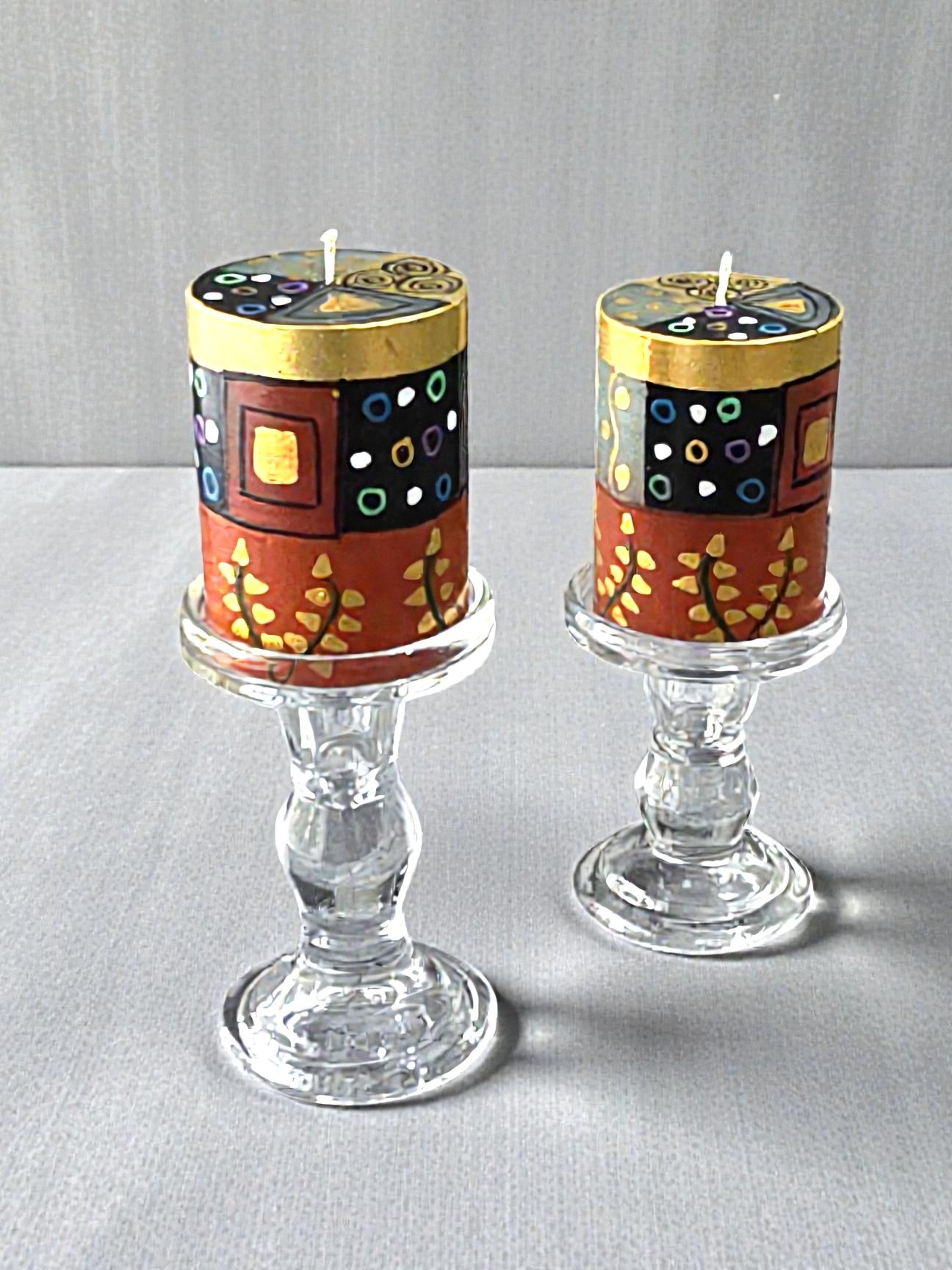 Earthy Pillar Candles