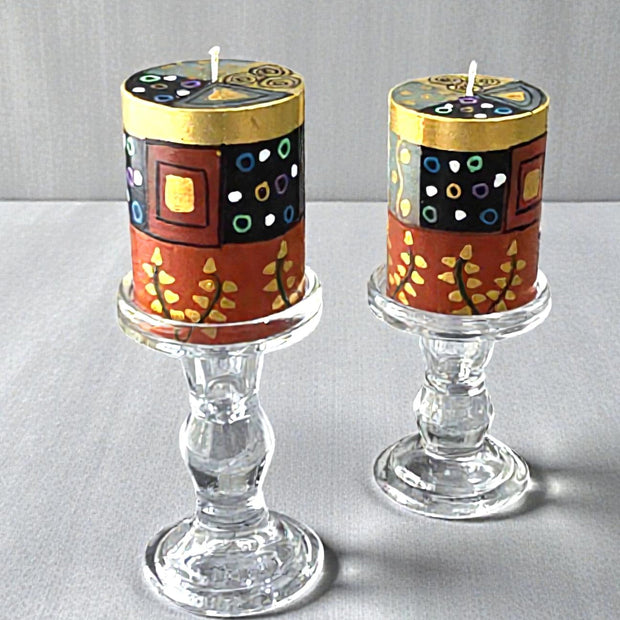 Earthy Pillar Candles