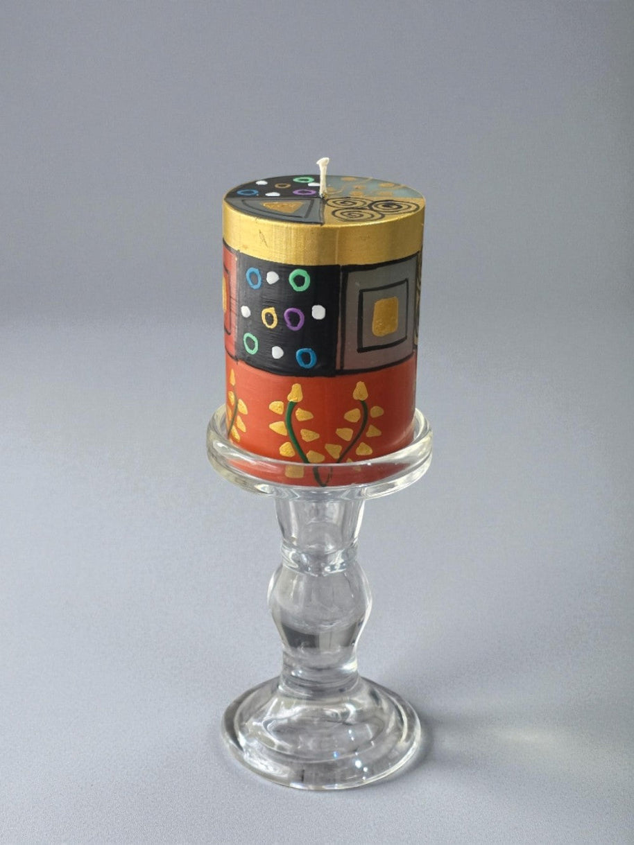 Earthy Pillar Candle
