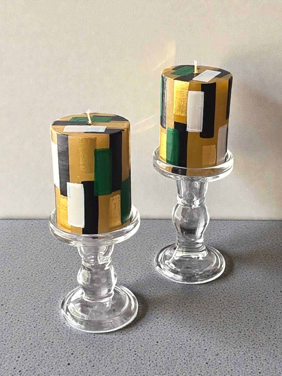 Geometric Pillar Candles