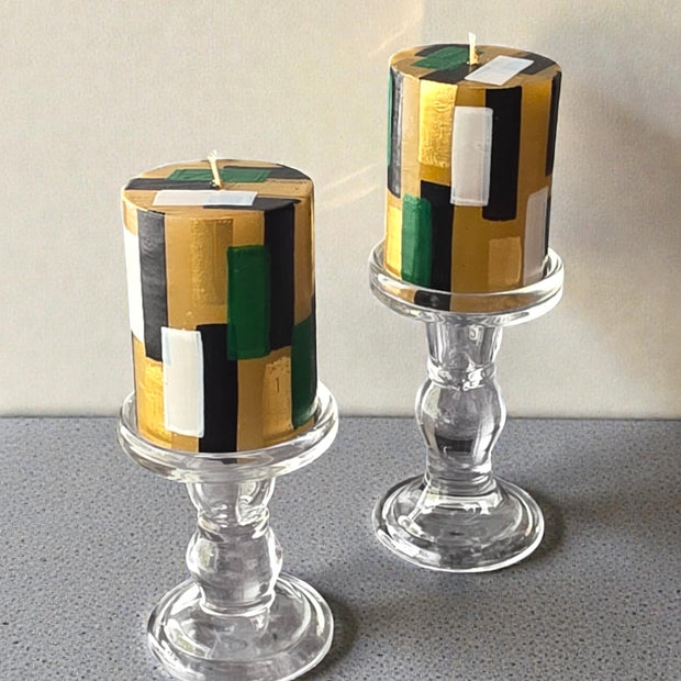 Geometric Pillar Candles