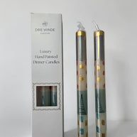 HAND PAINTED TAPER CANDLES - COTTON CANDY