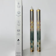 HAND PAINTED TAPER CANDLES - COTTON CANDY