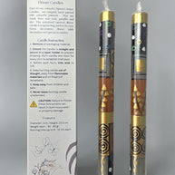 HAND PAINTED TAPER CANDLES - EARTHY