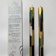 HAND PAINTED TAPER CANDLES - GEOMETRIC