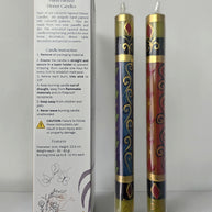 HAND PAINTED TAPER CANDLES - MINERAL