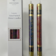 HAND PAINTED TAPER CANDLES - MINERAL