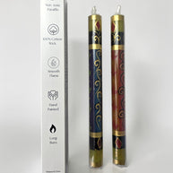 HAND PAINTED TAPER CANDLES - MINERAL